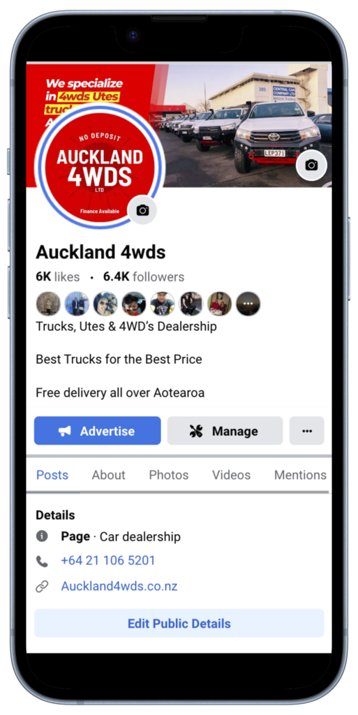 Auckland 4wds - Social Media Marketing