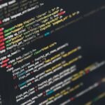 Close-up of WordPress PHP code on a computer screen, representing website maintenance and updates