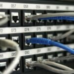 Server room racks representing website backups and hosting infrastructure