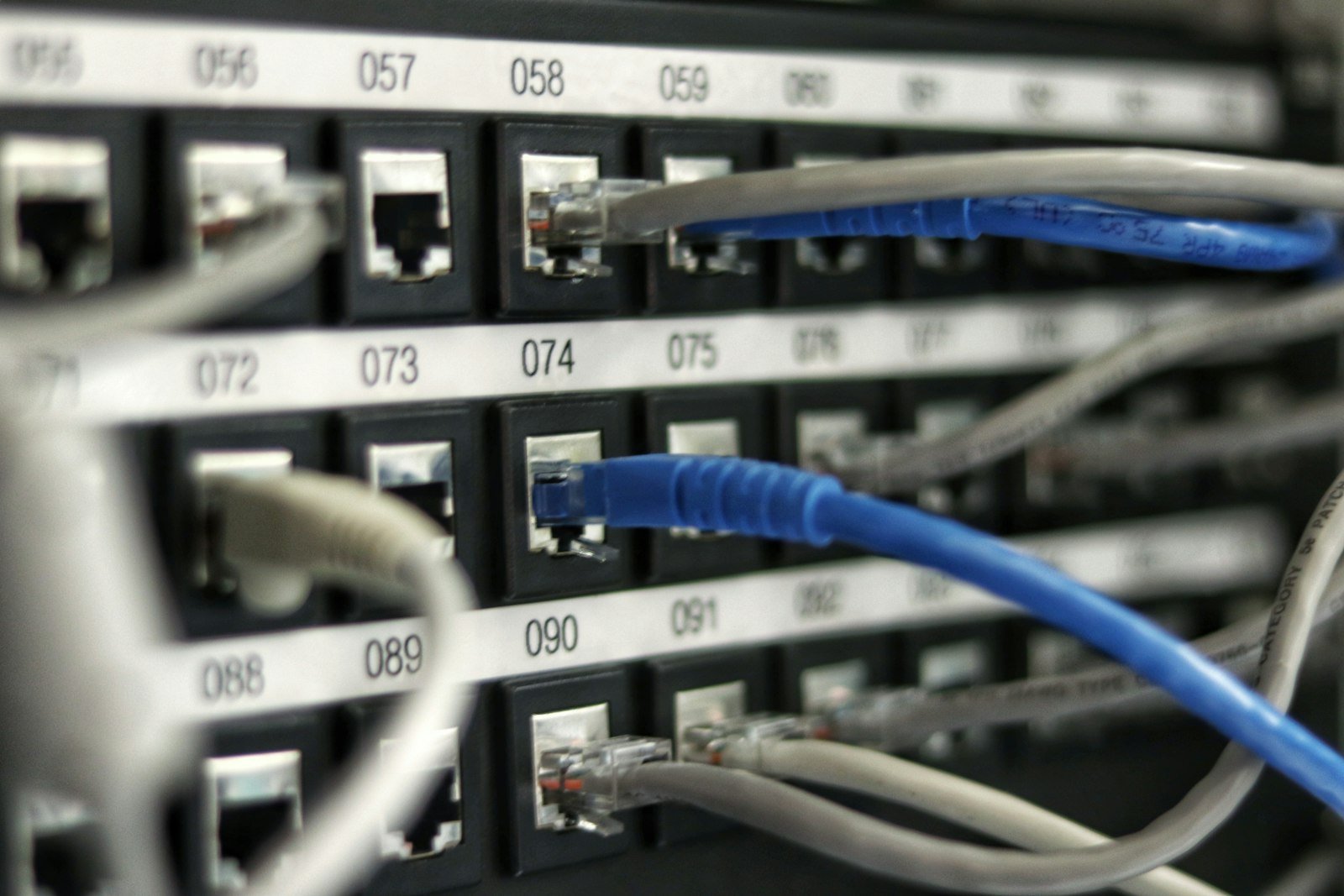 Server room racks representing website backups and hosting infrastructure