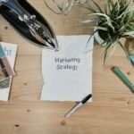 Handwritten marketing strategy note representing a social media content pillars plan
