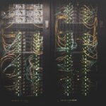 Server room with networking cables, representing website hosting infrastructure for small business