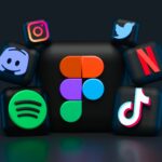 3D app icons including TikTok and Instagram representing social media platform choices for small business marketing